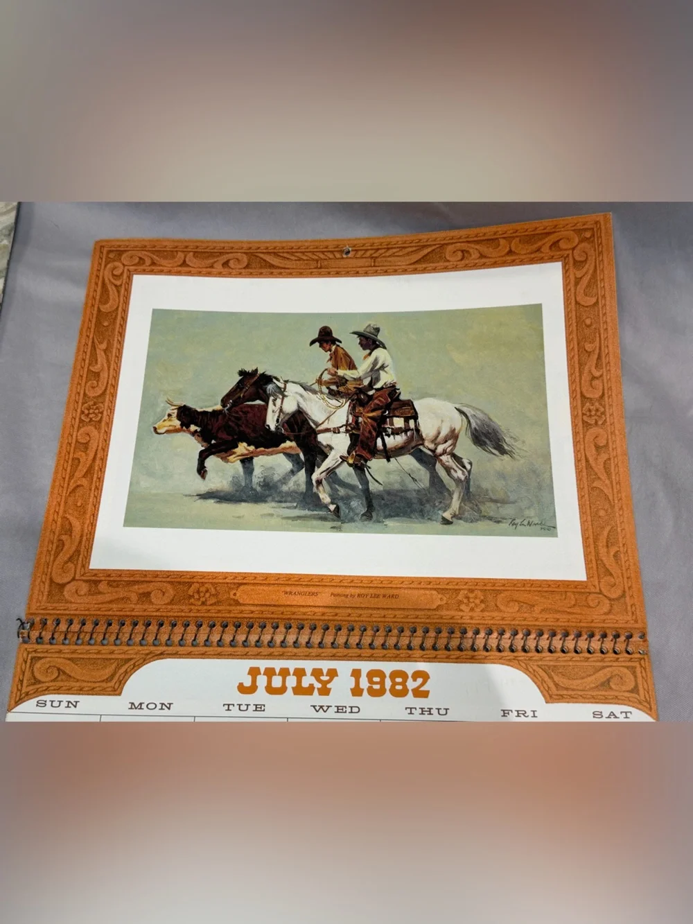 Vintage-1982 Wall Art Calendar set of 2